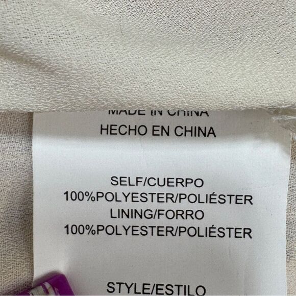 June & Hudson Tropical Print Belted Wide Leg Jumpsuit Pink Yellow Medium - Picture 10 of 12